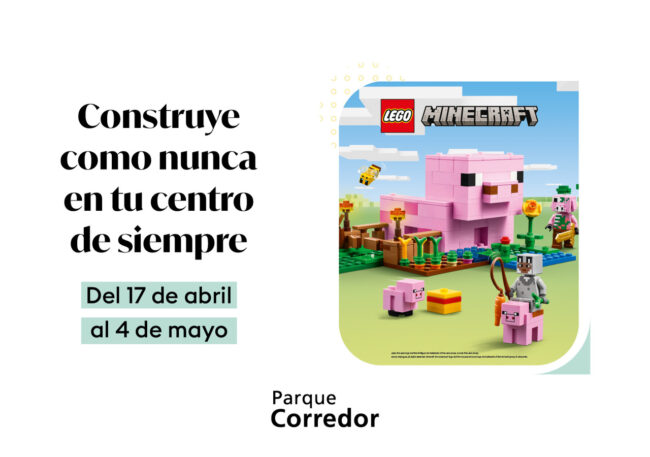 Parque Corredor organiza un evento LEGO-Minecraft con actividades y diversión para toda la familia