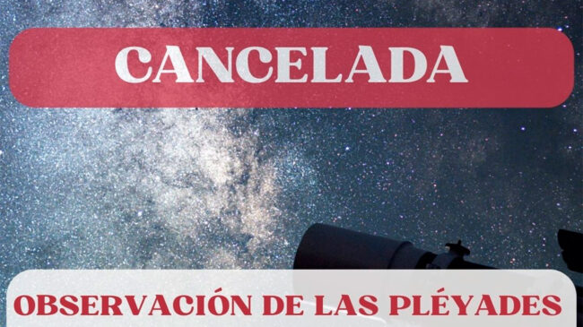 Cancelada la observación astronómica para ver las Pléyades en San Fernando de Henares