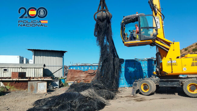 Cuatro detenidos que escondían ocho toneladas de cobre robado en San Fernando de Henares