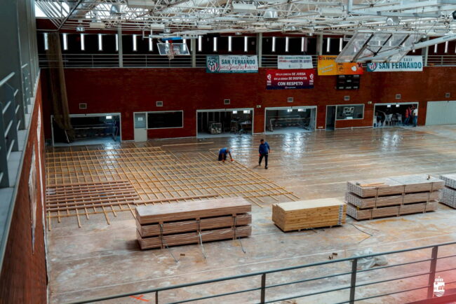 San Fernando de Henares avanza en la recuperación del Polideportivo Municipal ‘Justo Gómez Salto’ tras las inundaciones del Jarama