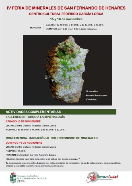 No te pierdas la IV Feria de Minerales de San Fernando de Henares este fin de semana