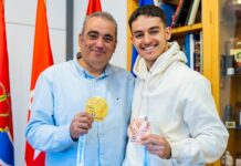 El alcalde de San Fernando de Henares recibe al campeón de Europa Sub21 Iván Martín Montenegro