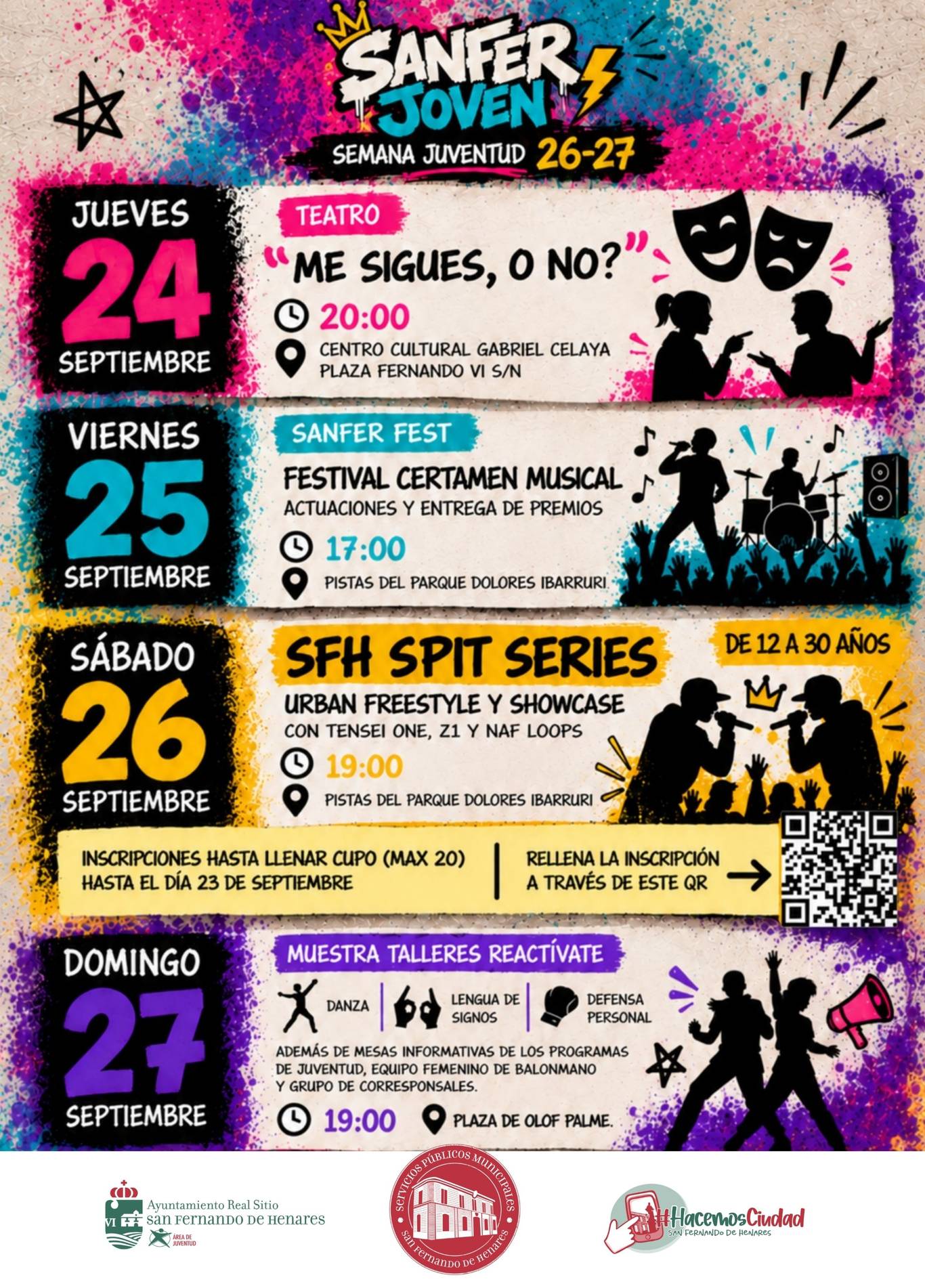 San Fernando de Henares celebra la Semana de la Juventud con teatro, música y talleres